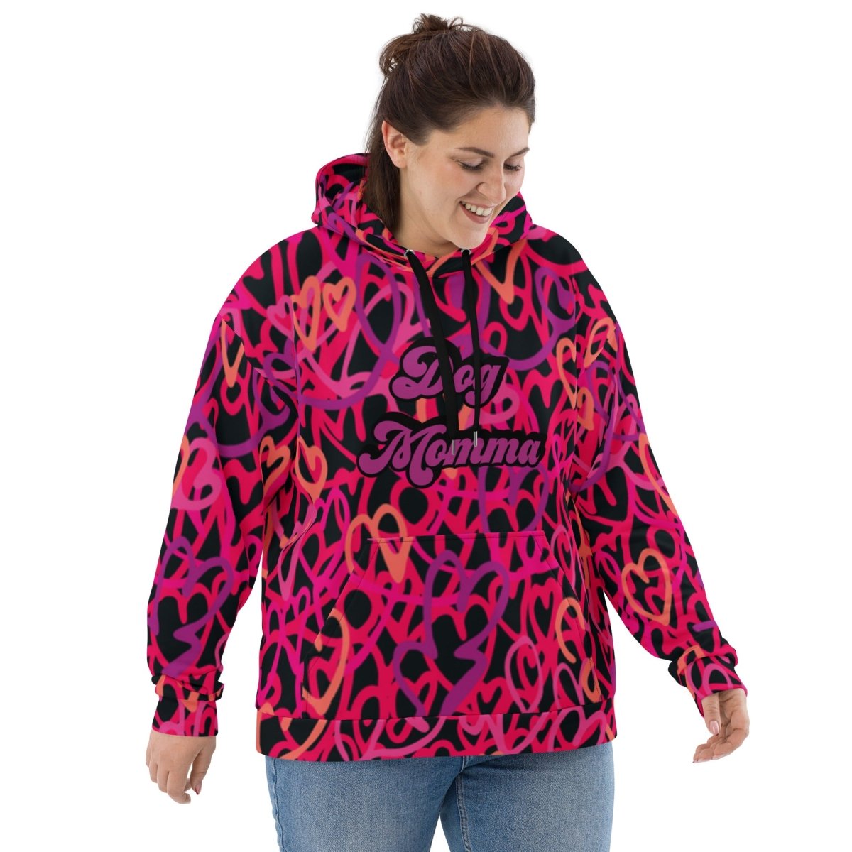 Dog Momma Hearts Hoodie - DoggyLoveandMore