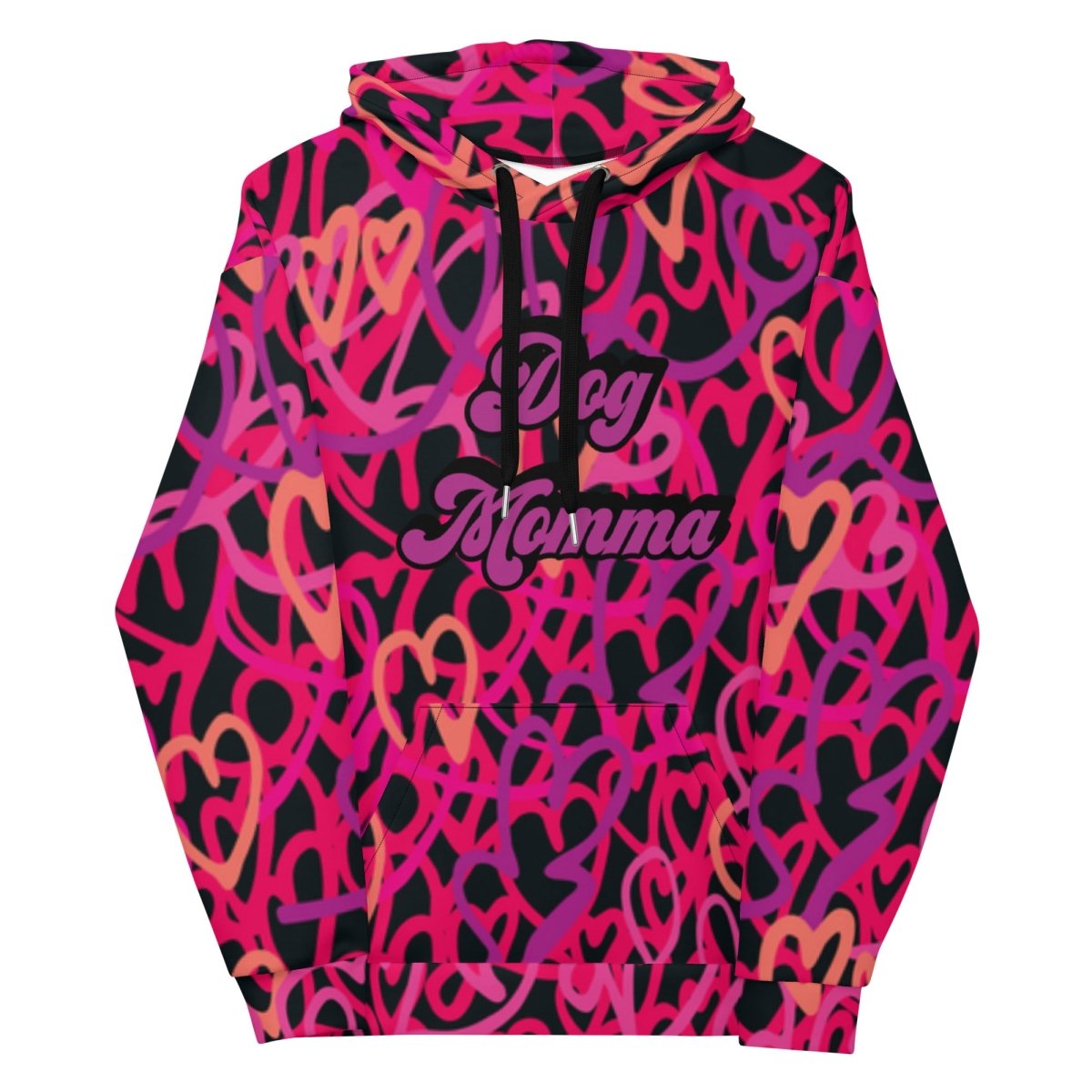 Dog Momma Hearts Hoodie - DoggyLoveandMore