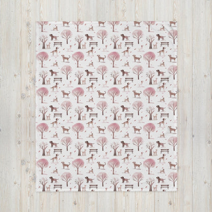 Dogs in the Park Throw Blanket - DoggyLoveandMore