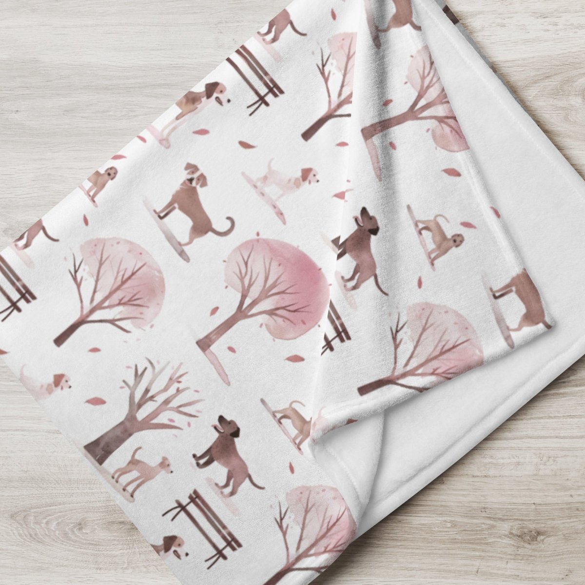 Dogs in the Park Throw Blanket - DoggyLoveandMore