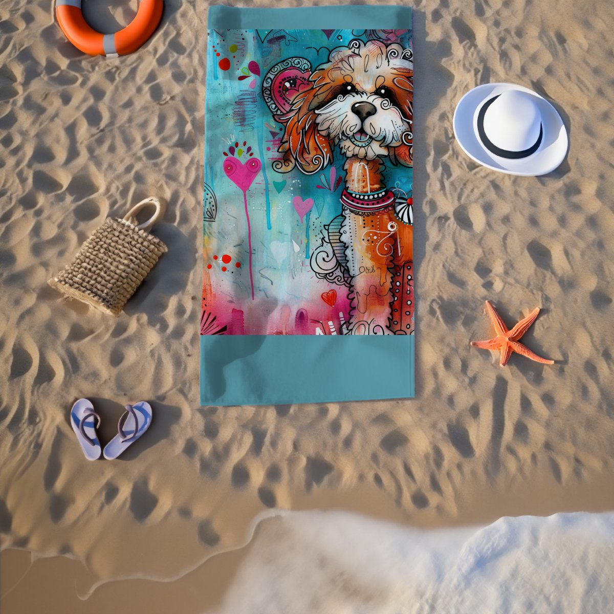 Fluffy Dog Beach Towel - DoggyLoveandMore