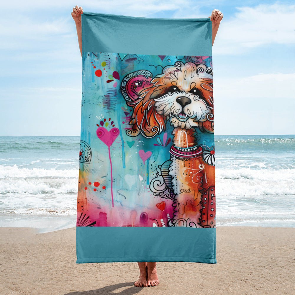 Fluffy Dog Beach Towel - DoggyLoveandMore