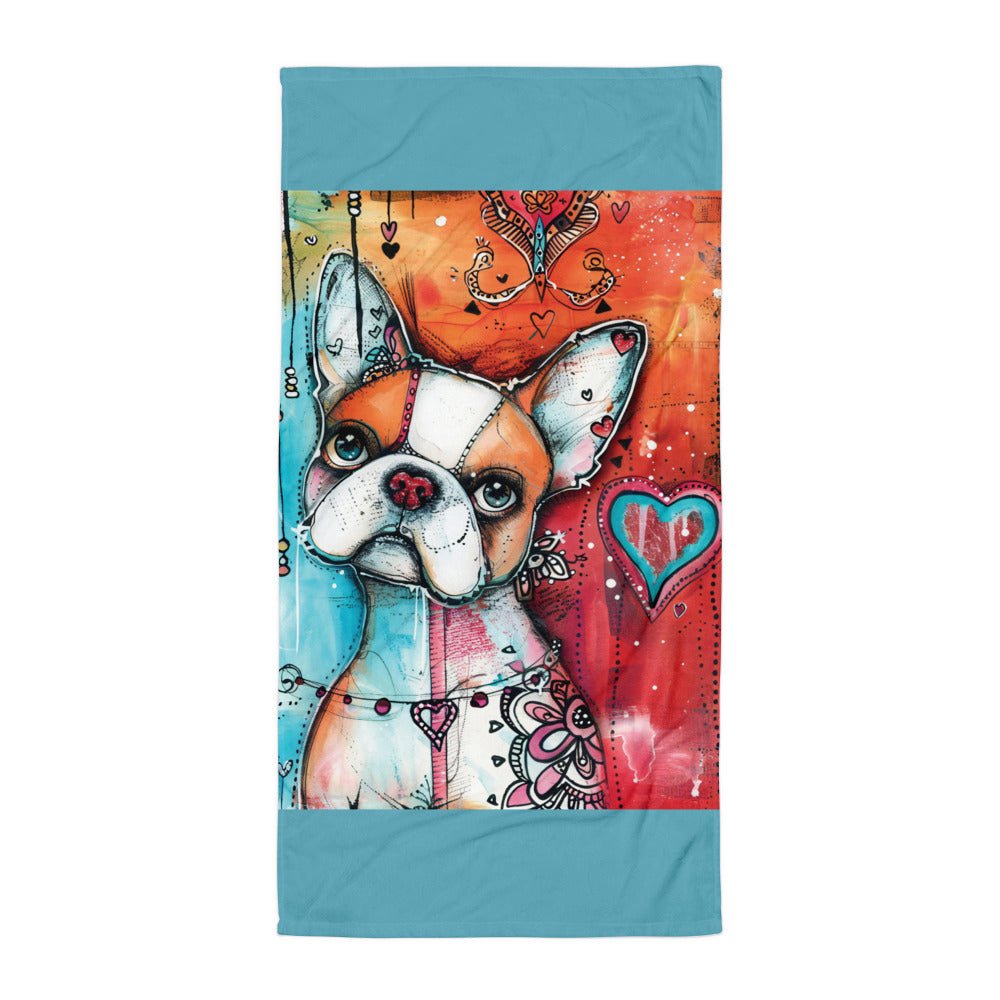 French Bulldog Beach Towel - DoggyLoveandMore