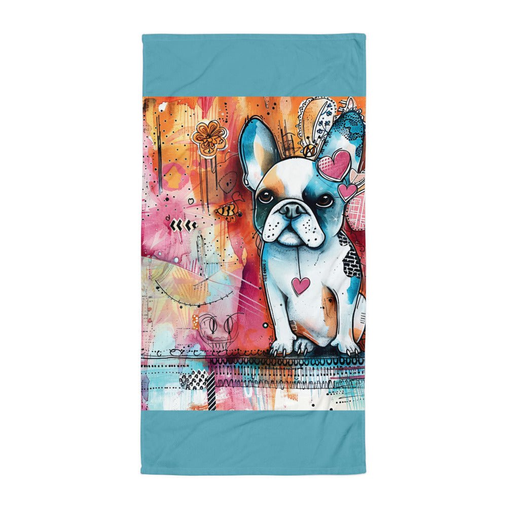 Frenchie Dog Beach Towel - DoggyLoveandMore