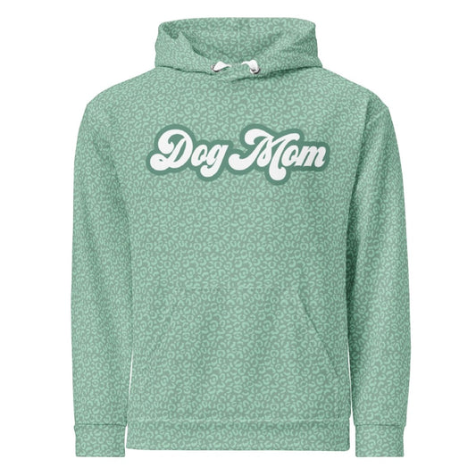 Green Leopard Print Dog Mom Hoodie - DoggyLoveandMore