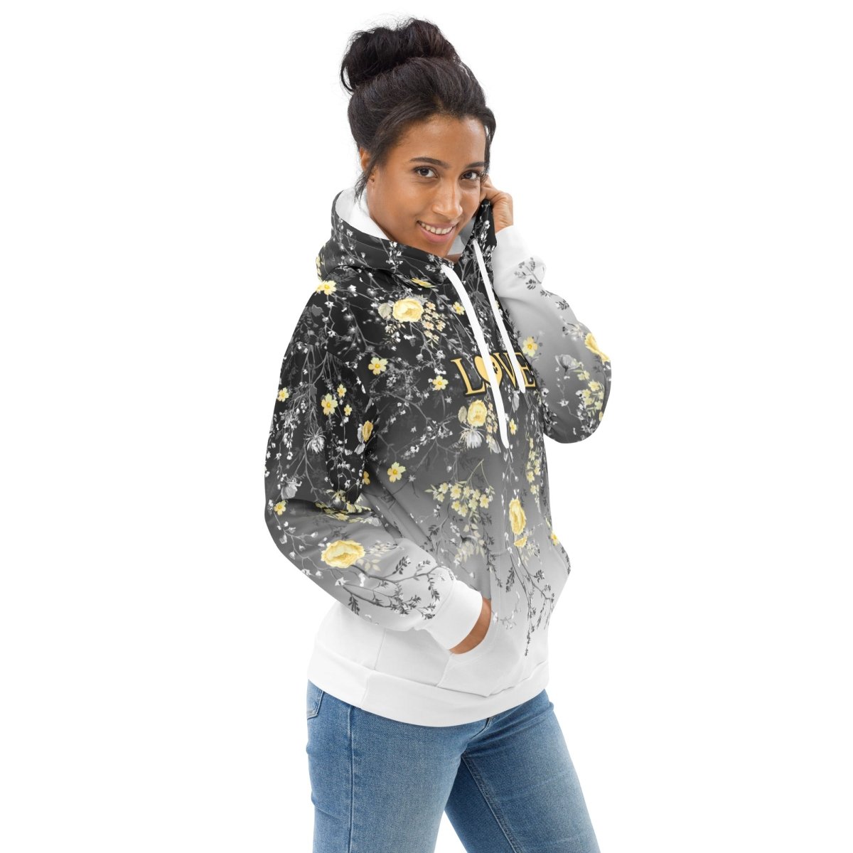 Grey Floral Dog Mom Hoodie - DoggyLoveandMore