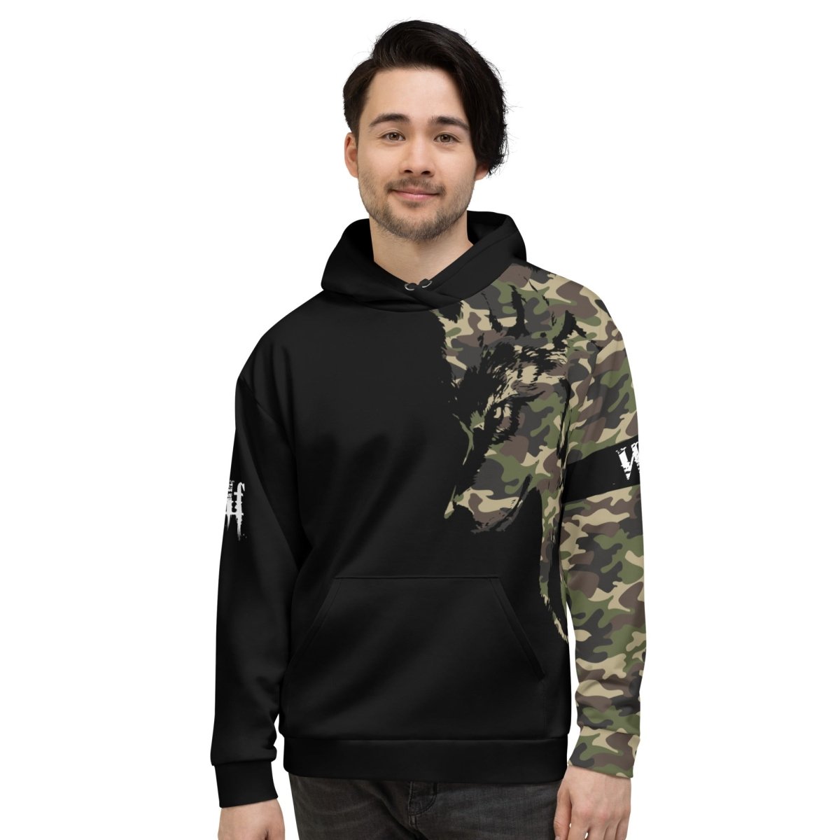 Men's Camouflage Wolf Hoodie - DoggyLoveandMore