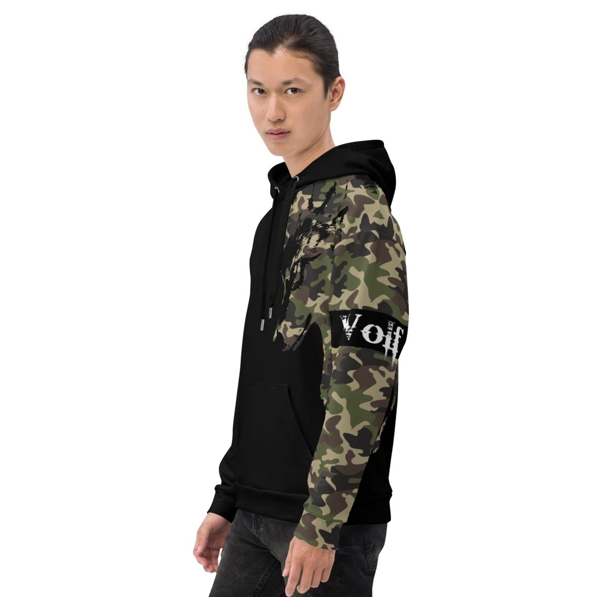 Men's Camouflage Wolf Hoodie - DoggyLoveandMore