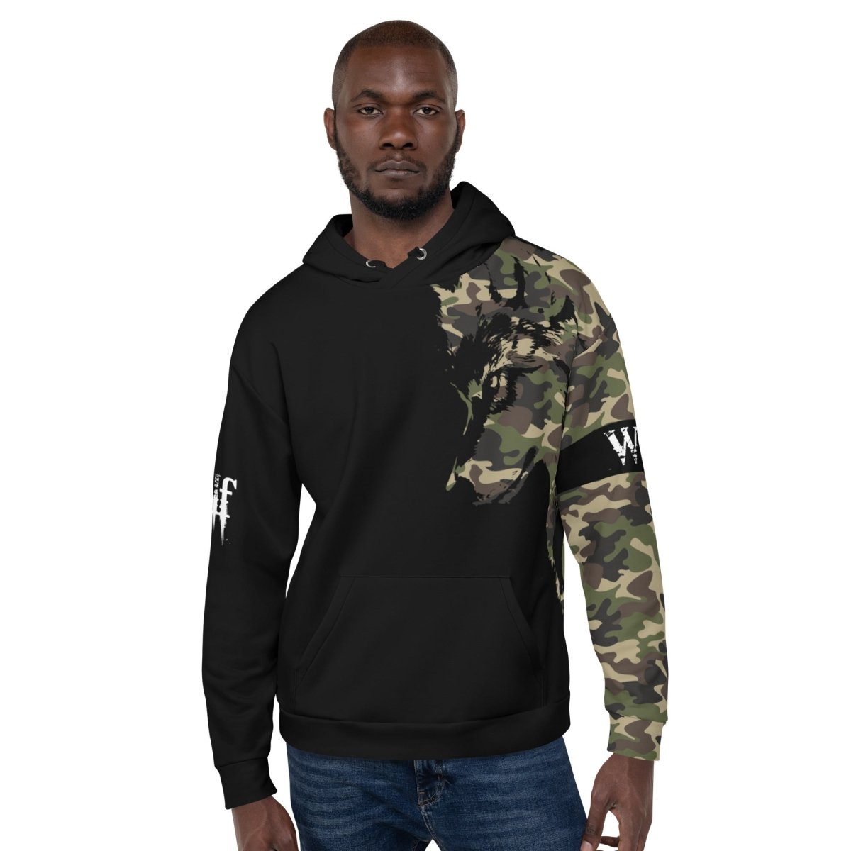 Men's Camouflage Wolf Hoodie - DoggyLoveandMore