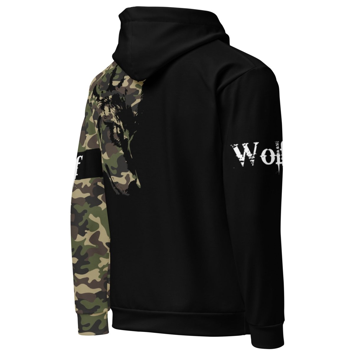 Men's Camouflage Wolf Hoodie - DoggyLoveandMore