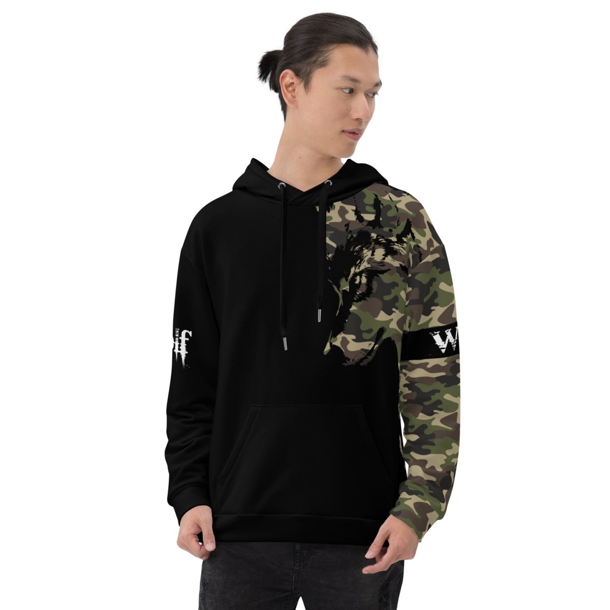 Men's Camouflage Wolf Hoodie - DoggyLoveandMore