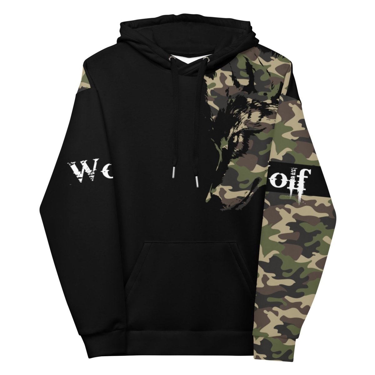 Men's Camouflage Wolf Hoodie - DoggyLoveandMore