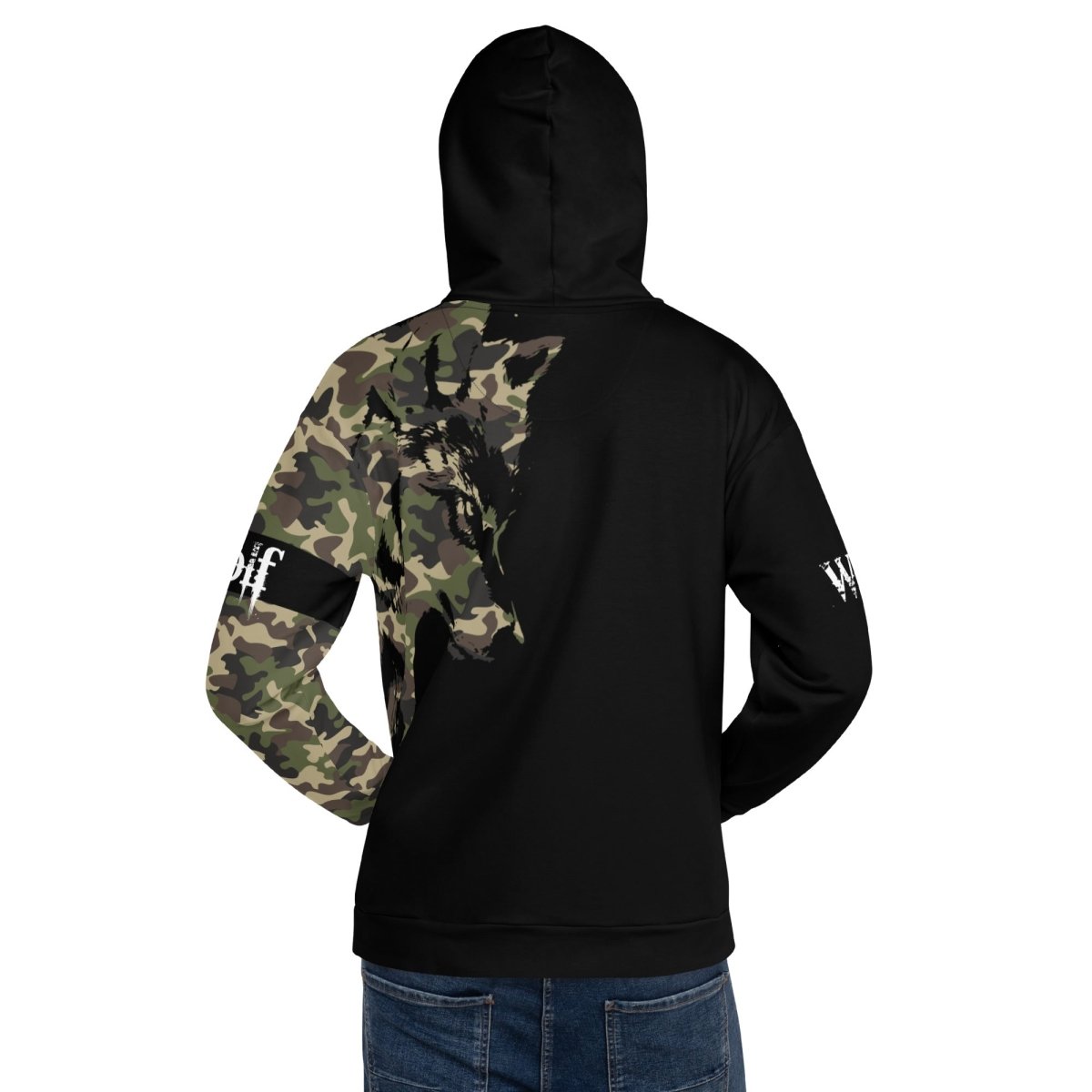 Men's Camouflage Wolf Hoodie - DoggyLoveandMore