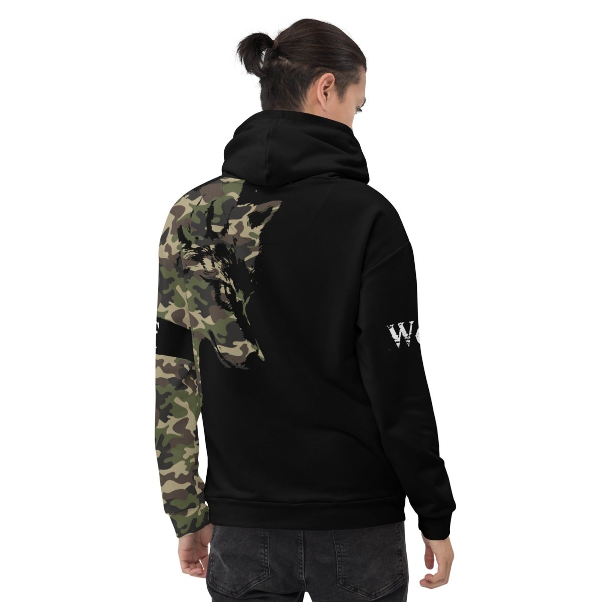 Men's Camouflage Wolf Hoodie - DoggyLoveandMore