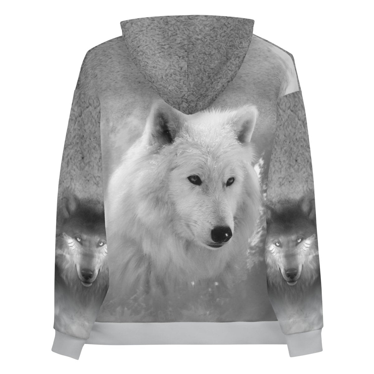 Men s Grey Wolf Hoodie Dog Dad Clothes Doggy Love And More DoggyLoveandMore