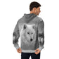 Men's Grey Wolf Hoodie - DoggyLoveandMore