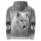 Men's Grey Wolf Hoodie - DoggyLoveandMore