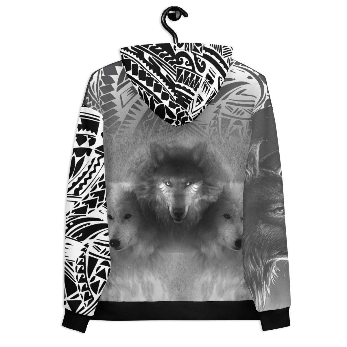 Men's Snow Wolf Hoodie - DoggyLoveandMore