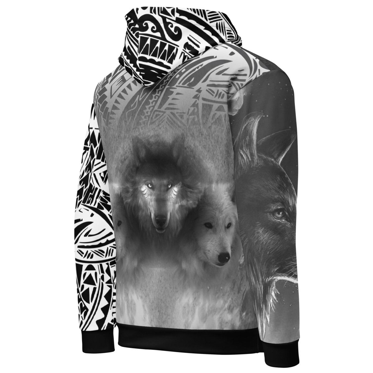 Men's Snow Wolf Hoodie - DoggyLoveandMore