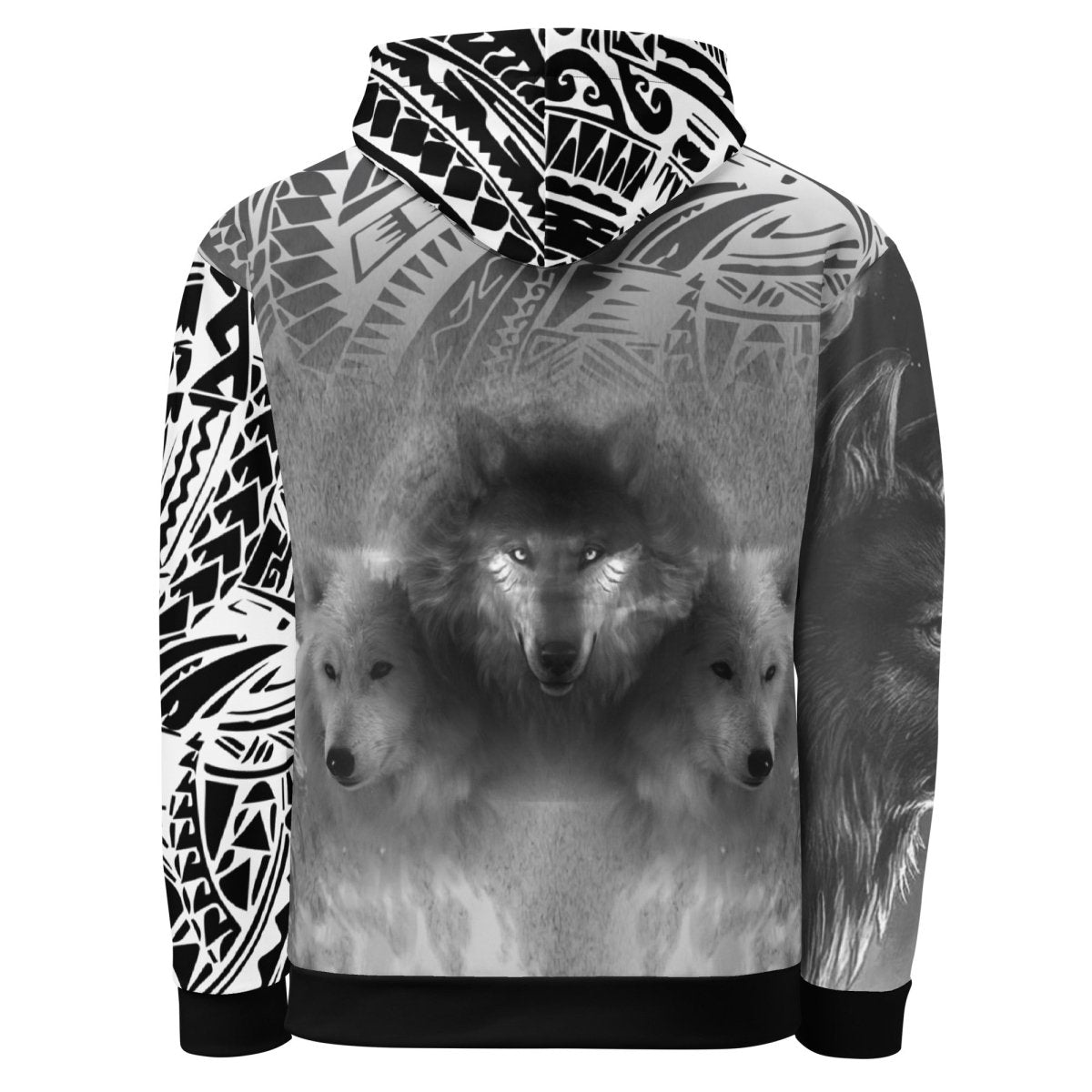 Men's Snow Wolf Hoodie - DoggyLoveandMore