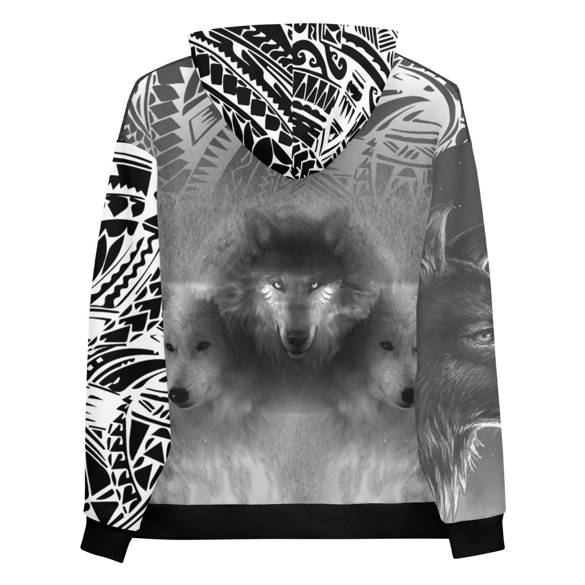 Men's Snow Wolf Hoodie - DoggyLoveandMore