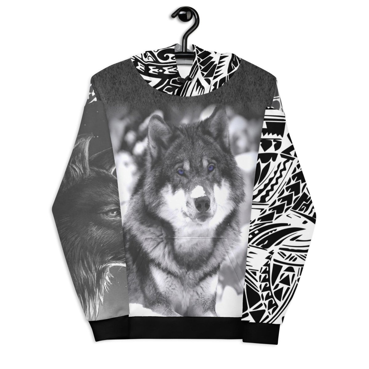 Men's Snow Wolf Hoodie - DoggyLoveandMore