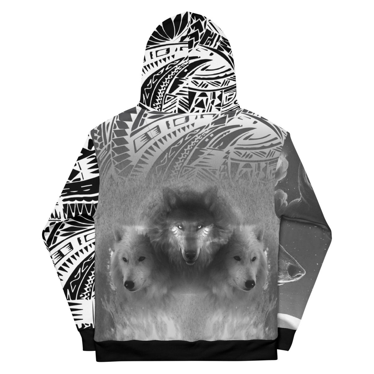 Men's Snow Wolf Hoodie - DoggyLoveandMore