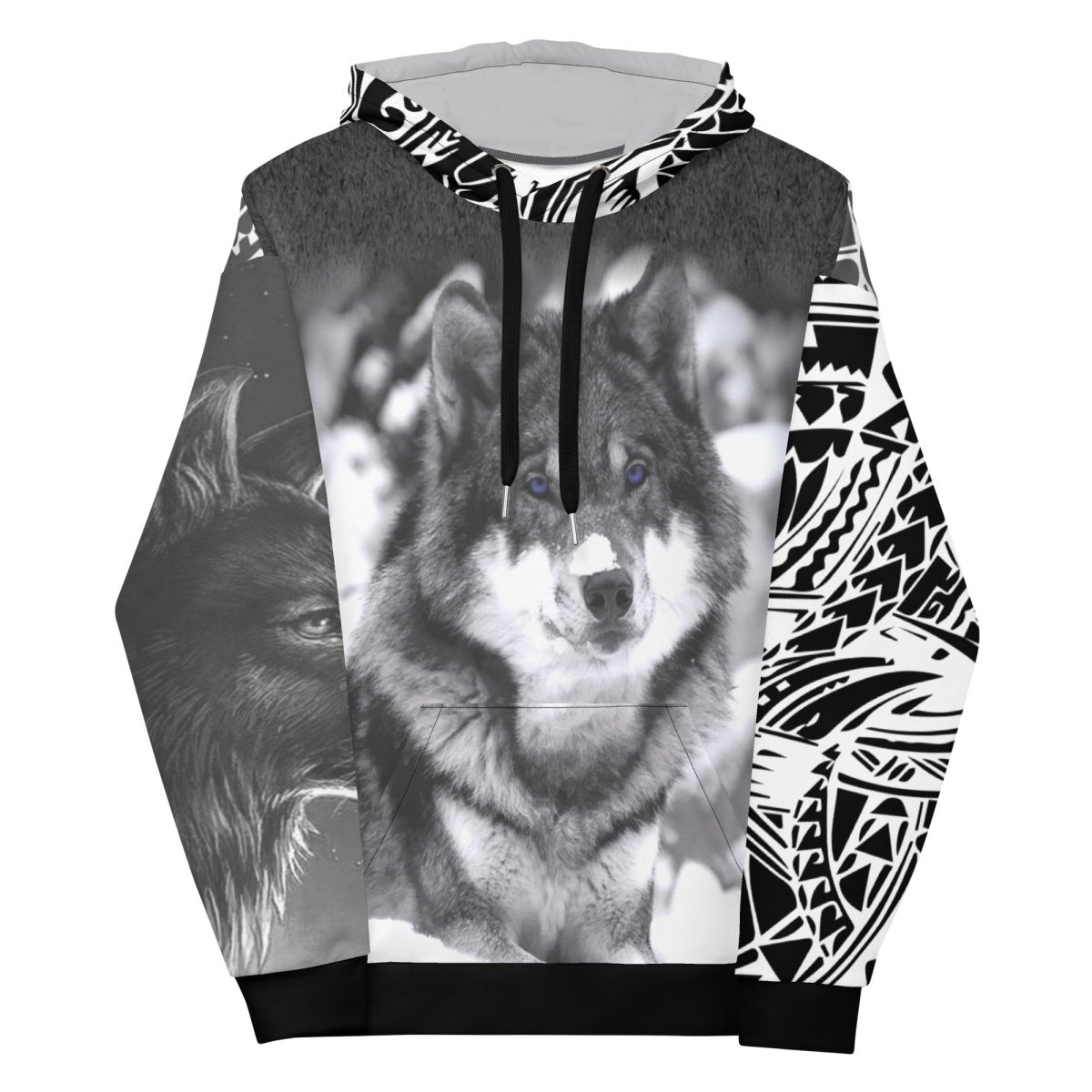 Men's Snow Wolf Hoodie - DoggyLoveandMore