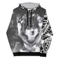 Men's Snow Wolf Hoodie - DoggyLoveandMore