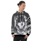 Men's Snow Wolf Hoodie - DoggyLoveandMore