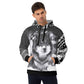 Men's Snow Wolf Hoodie - DoggyLoveandMore