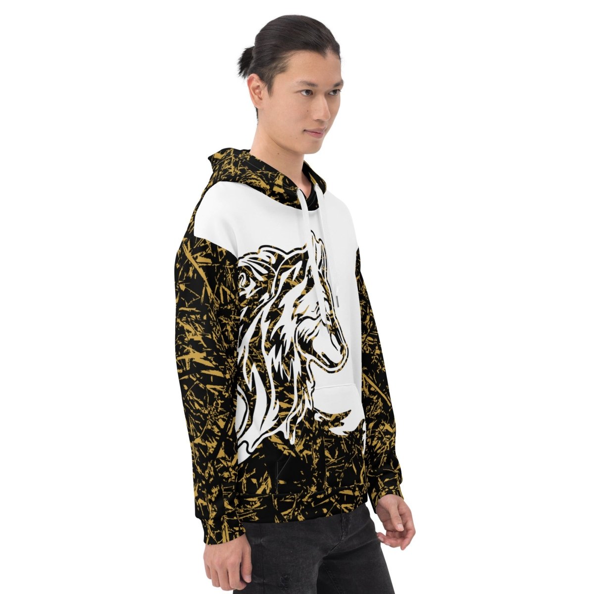 Men's White Forest Wolf Hoodie - DoggyLoveandMore