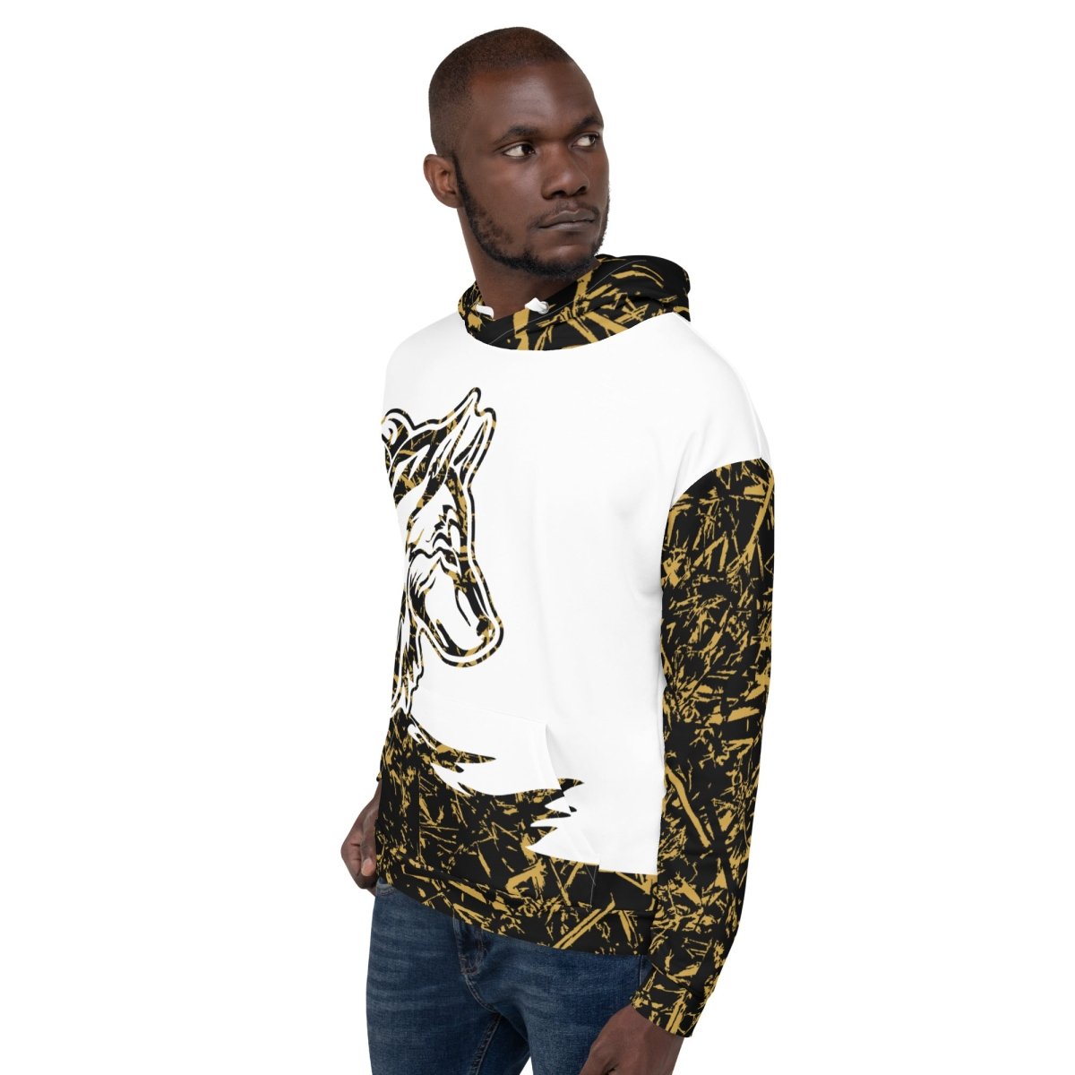 Men's White Forest Wolf Hoodie - DoggyLoveandMore