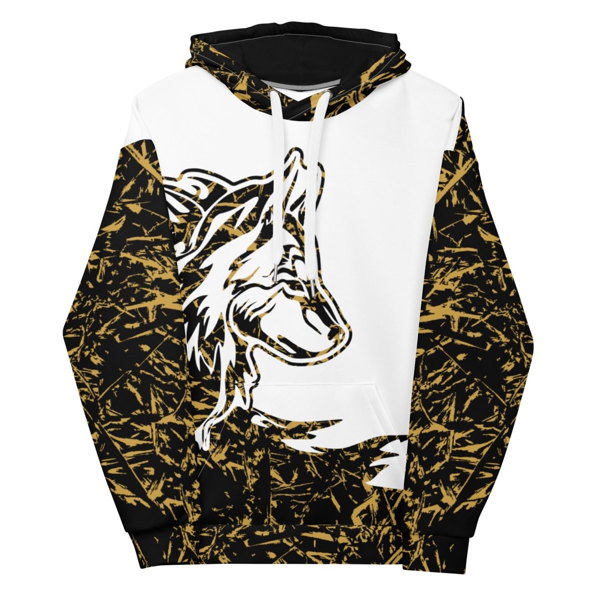 Men's White Forest Wolf Hoodie - DoggyLoveandMore