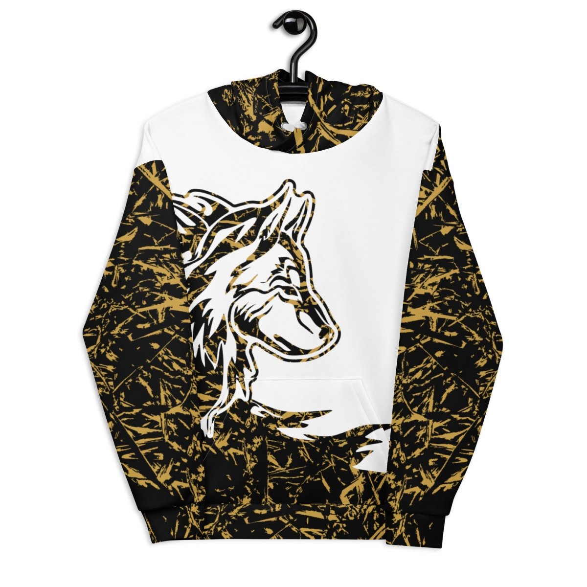 Men's White Forest Wolf Hoodie - DoggyLoveandMore