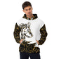 Men's White Forest Wolf Hoodie - DoggyLoveandMore