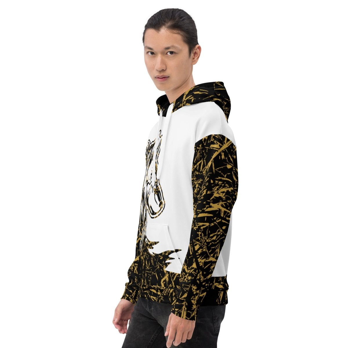 Men's White Forest Wolf Hoodie - DoggyLoveandMore