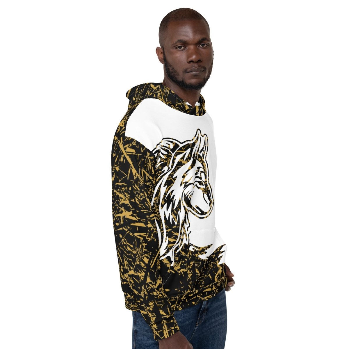 Men's White Forest Wolf Hoodie - DoggyLoveandMore