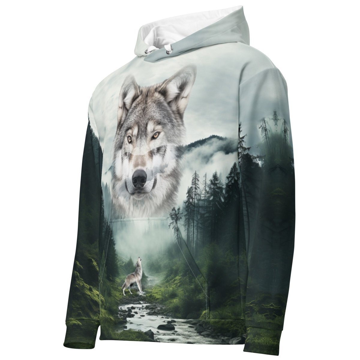 Mountain Wolf Hoodie - DoggyLoveandMore