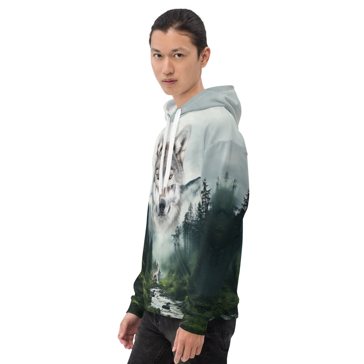 Mountain Wolf Hoodie - DoggyLoveandMore