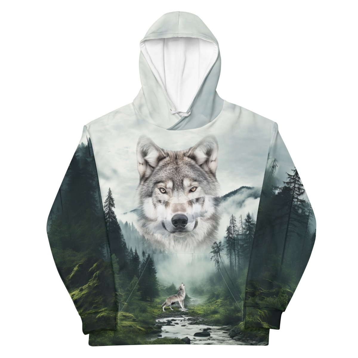 Mountain Wolf Hoodie - DoggyLoveandMore