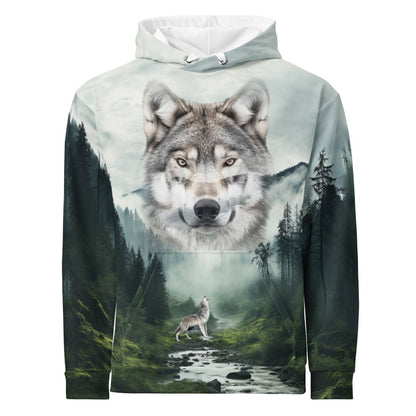 Mountain Wolf Hoodie - DoggyLoveandMore