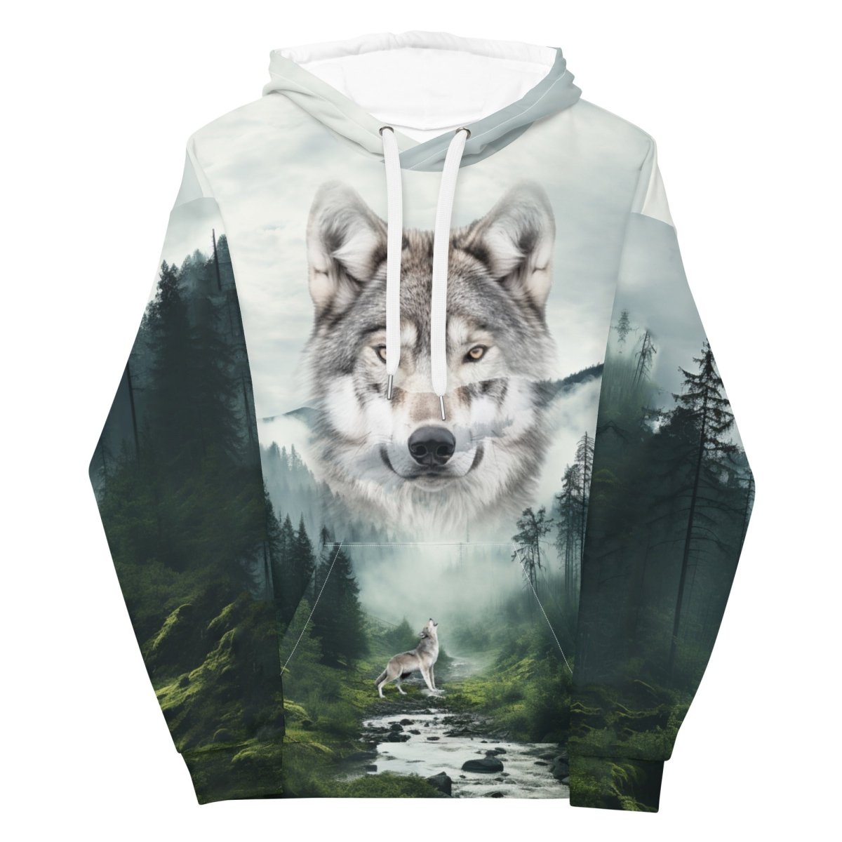 Mountain Wolf Hoodie - DoggyLoveandMore