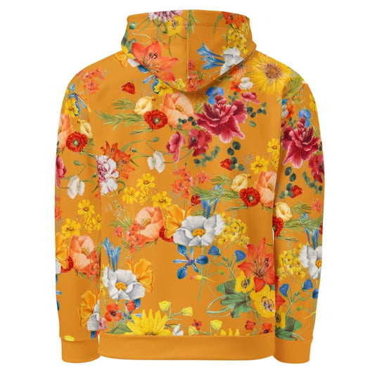 Mustard Yellow Floral Dog Mom Hoodie - DoggyLoveandMore