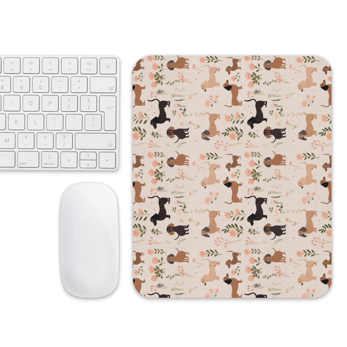 Pink Dachshund Dog Mouse Pad - DoggyLoveandMore