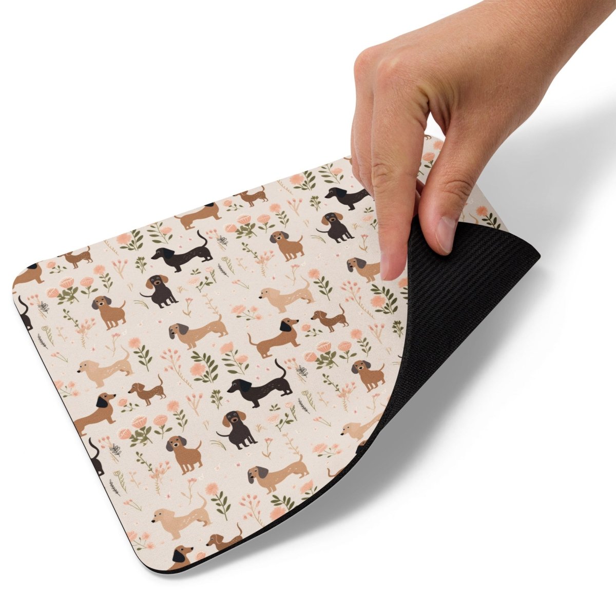 Pink Dachshund Dog Mouse Pad - DoggyLoveandMore