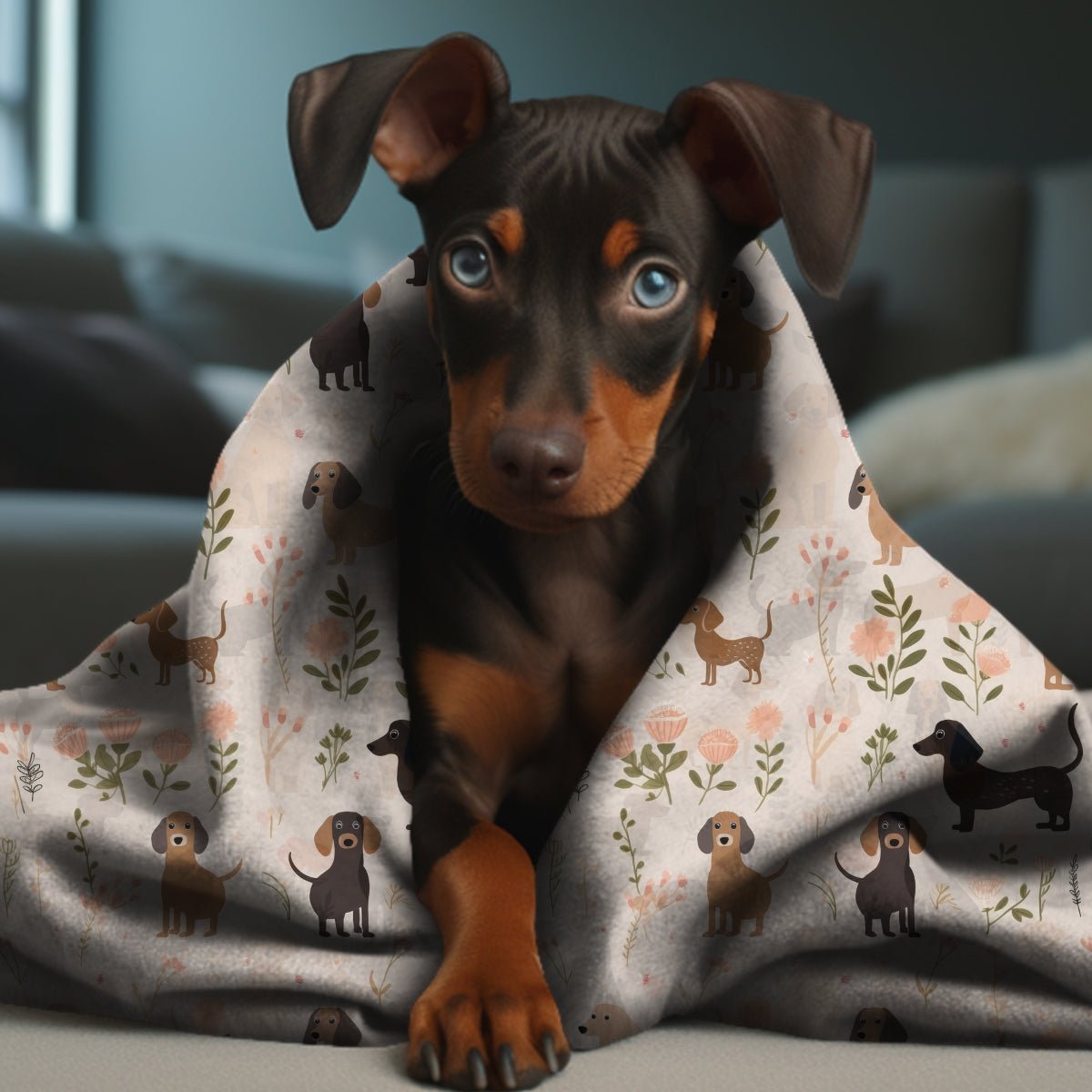 Pink Dachshund Throw Blanket - DoggyLoveandMore