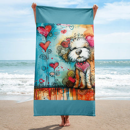 Poodle Dog Beach Towel - DoggyLoveandMore