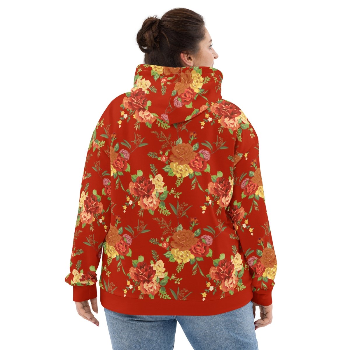 Red Floral Dog Mom Hoodie - DoggyLoveandMore