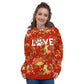 Red Floral Dog Mom Hoodie - DoggyLoveandMore